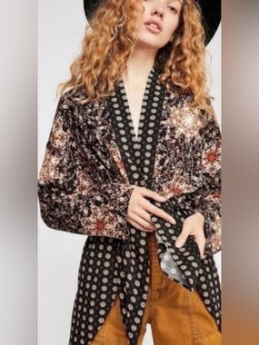 Free People Forget Me Knot Tie Front Black